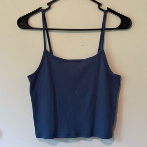 American Eagle Outfitters Rib Tank Top Dark Blue Large